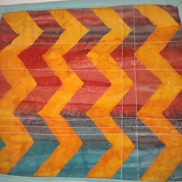 Chevron Pattern Mug Rug - Picture 4 of 5